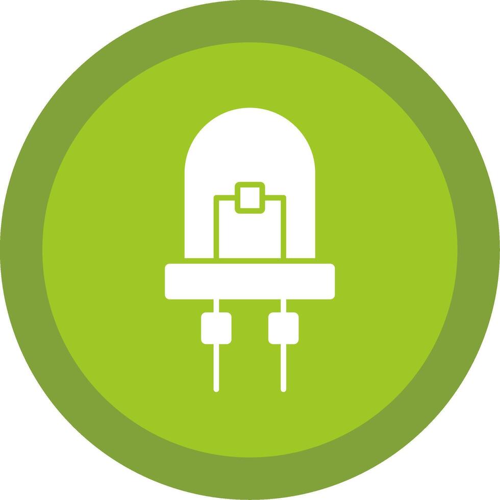 Diode Glyph Multi Circle Icon vector