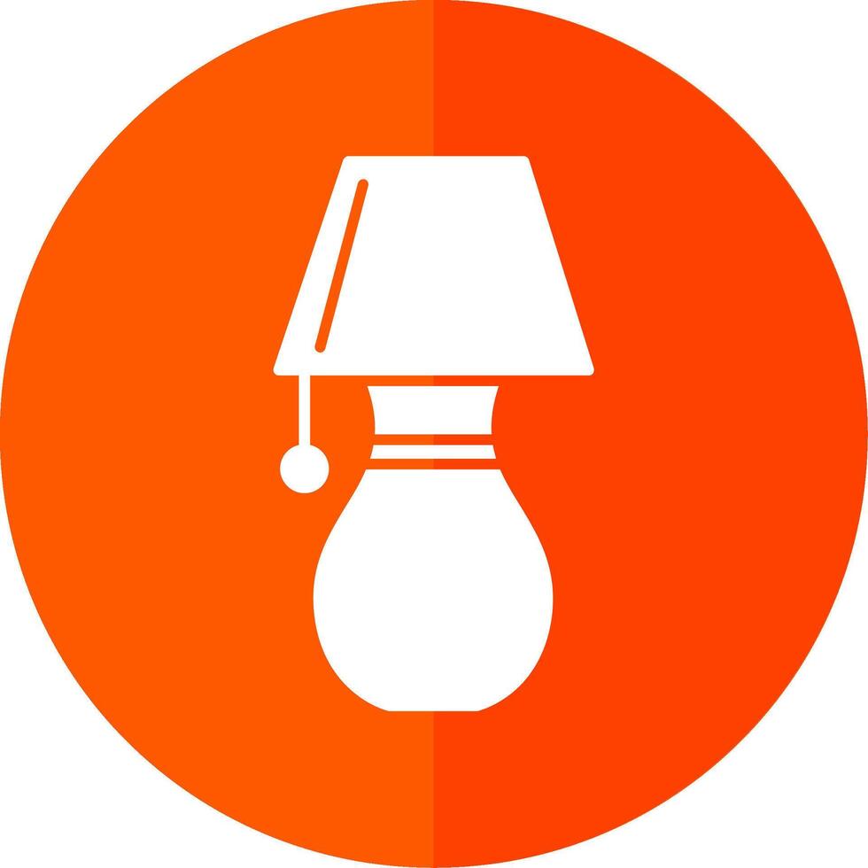Table Lamp Glyph Red Circle Icon vector
