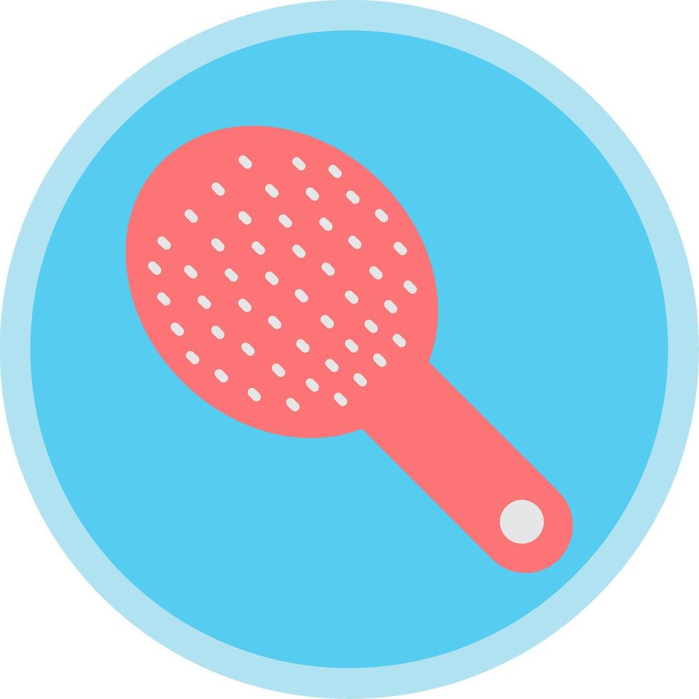 Hair Brush Flat Multi Circle Icon vector