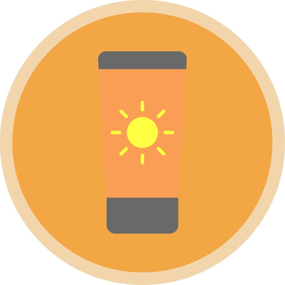 Sun Cream Flat Multi Circle Icon vector