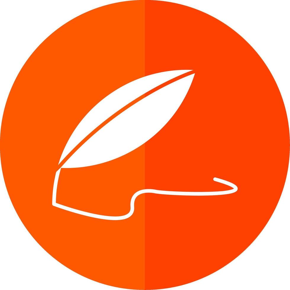 Quill Glyph Red Circle Icon vector