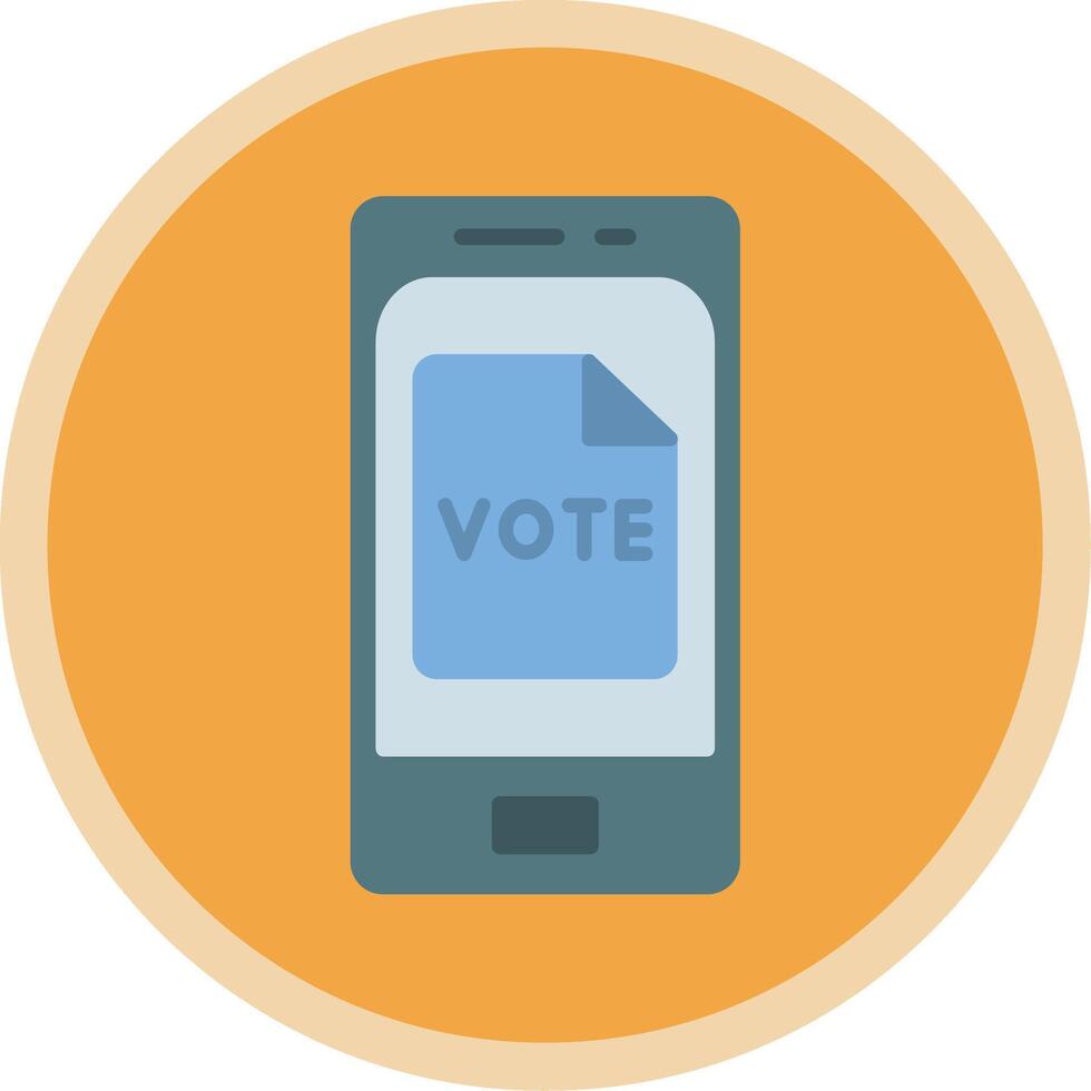 votar plano multi circulo icono vector