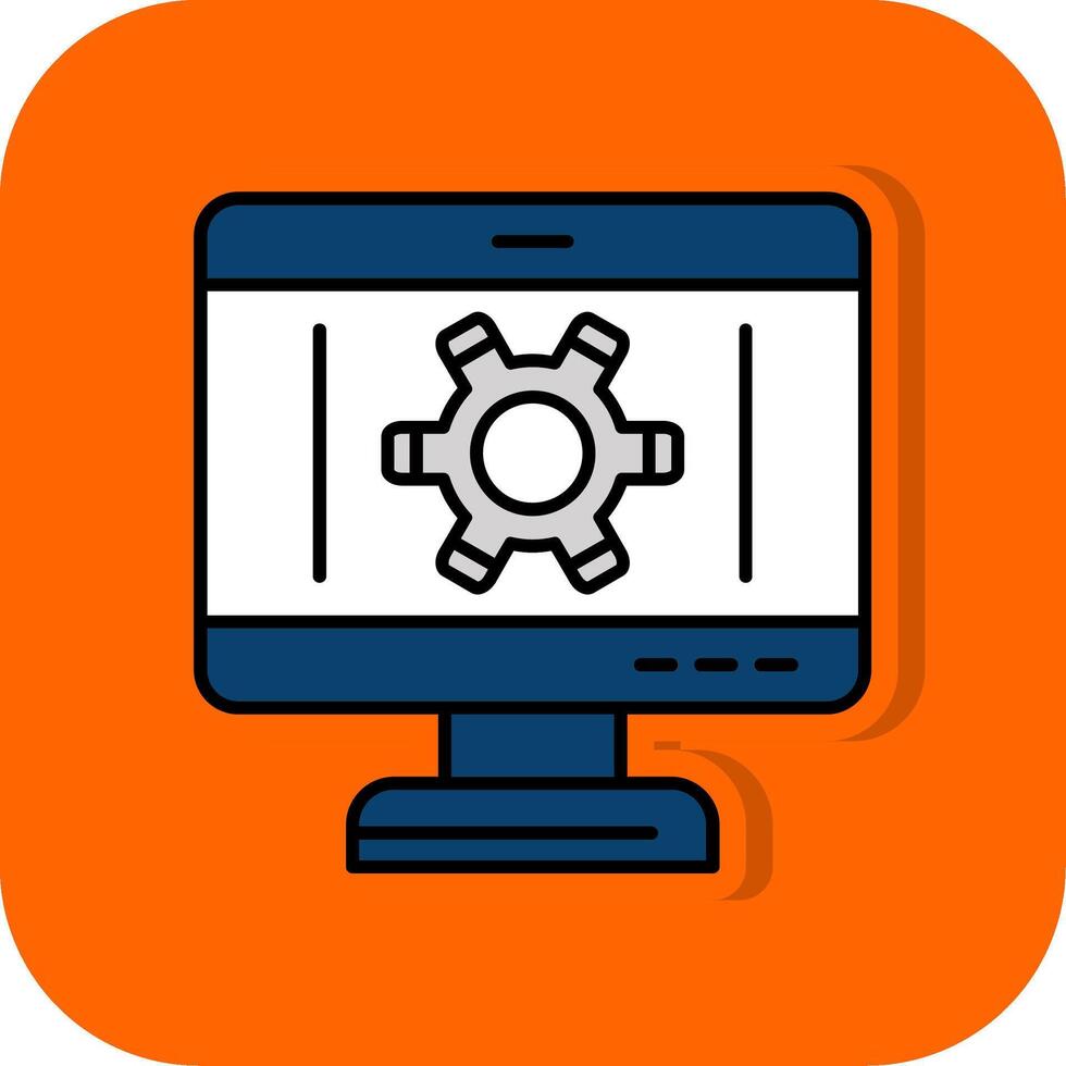 ajuste lleno naranja antecedentes icono vector