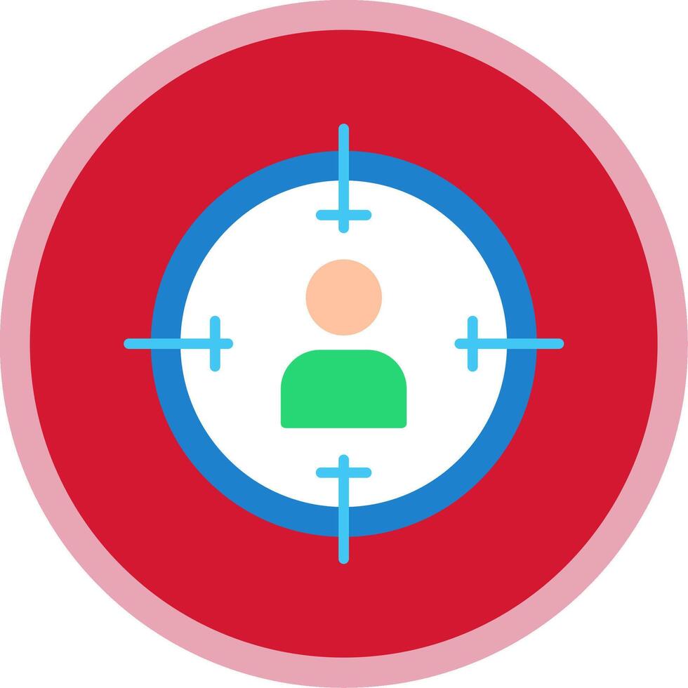 Target Flat Multi Circle Icon vector