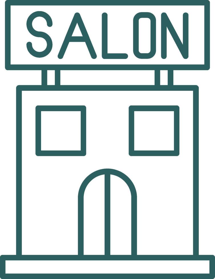 Salon Line Gradient Round Corner Icon vector