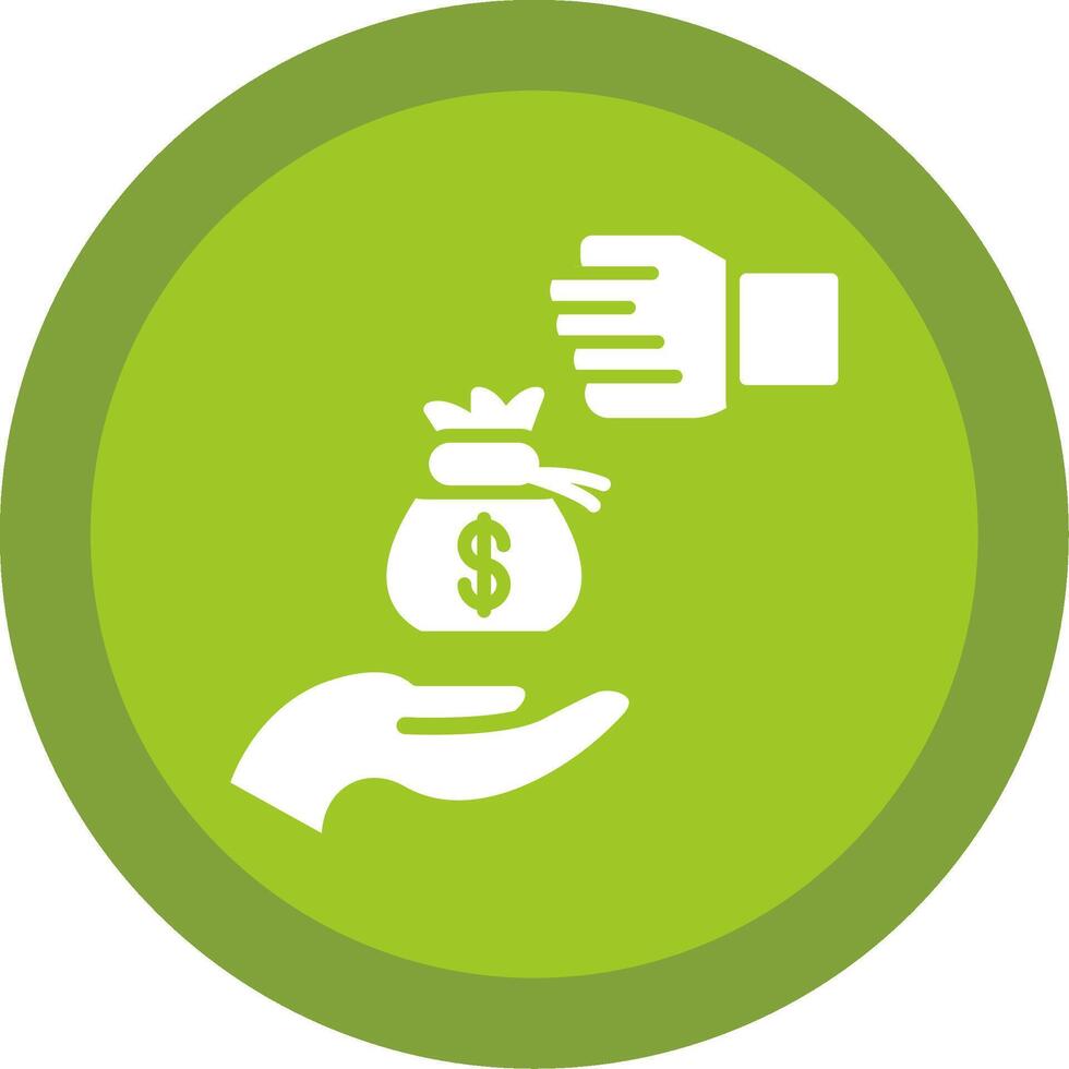 Bribery Glyph Multi Circle Icon vector