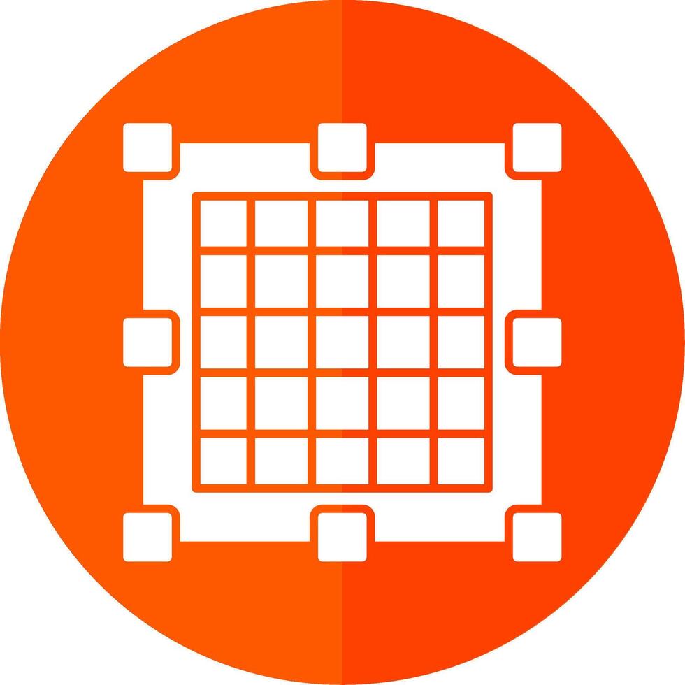 Grid Glyph Red Circle Icon vector