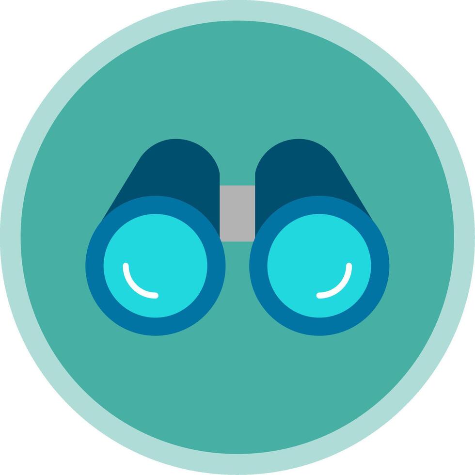 Binoculars Flat Multi Circle Icon vector