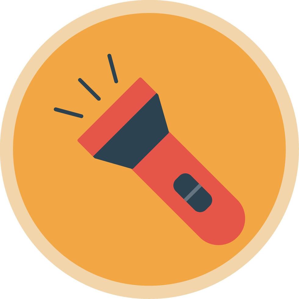 Torch Flat Multi Circle Icon vector