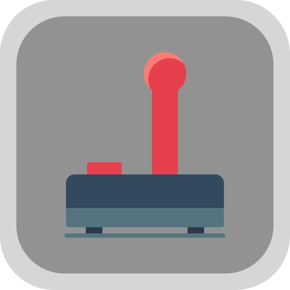 Joystick Flat Round Corner Icon vector