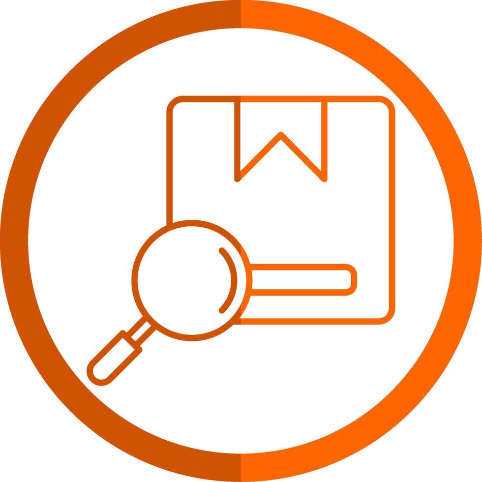 Tracking Line Orange Circle Icon vector