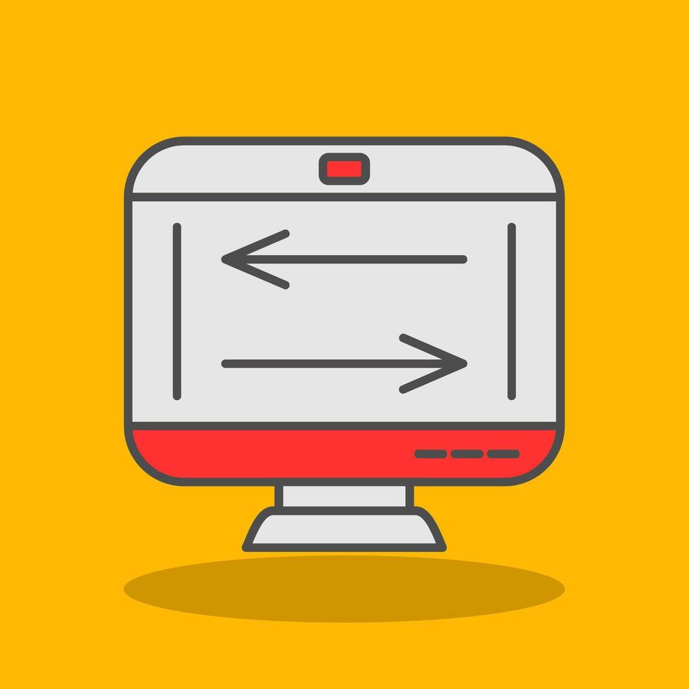 Transfer Filled Shadow Icon vector