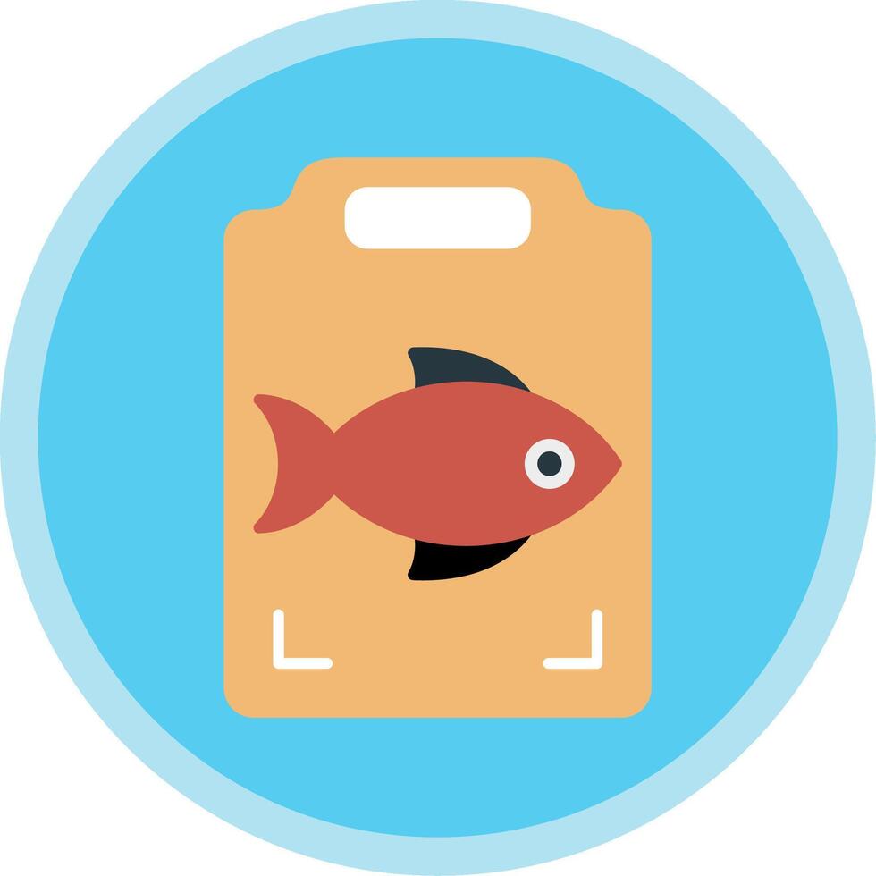 pescado Cocinando plano multi circulo icono vector