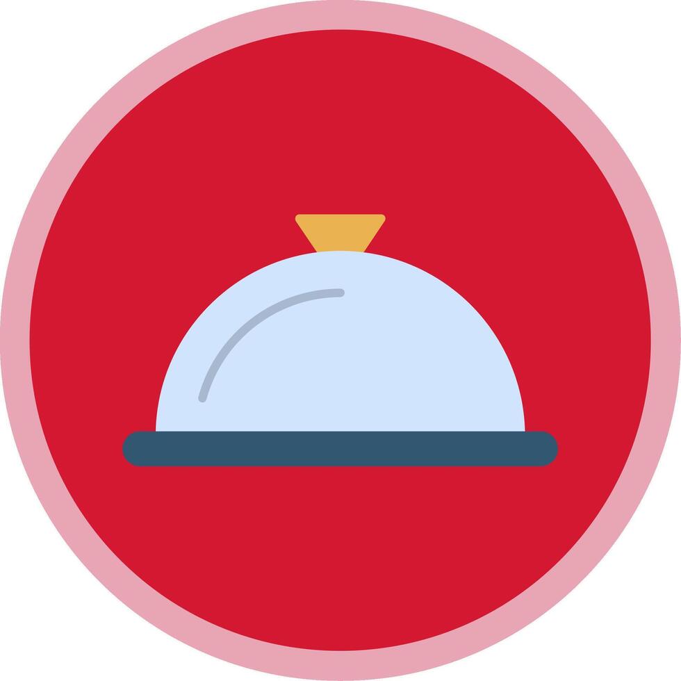 Serving Dish Flat Multi Circle Icon vector