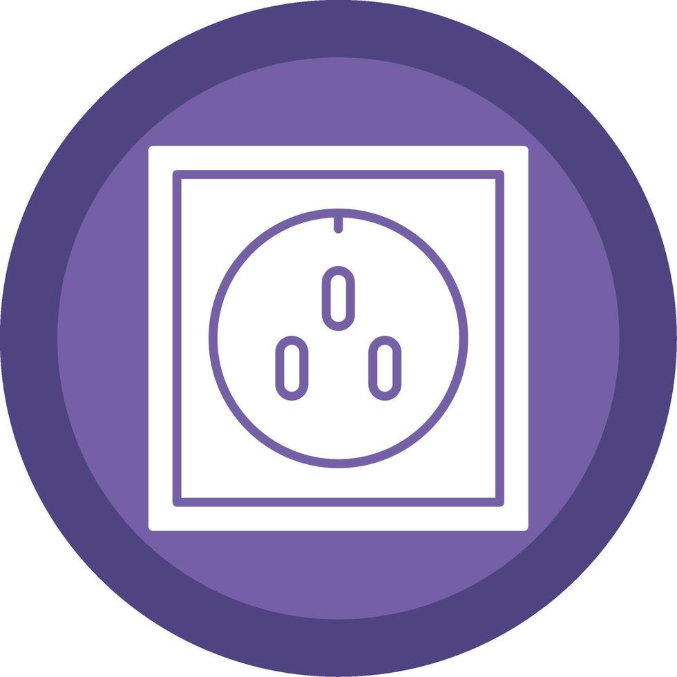 Socket Glyph Multi Circle Icon vector