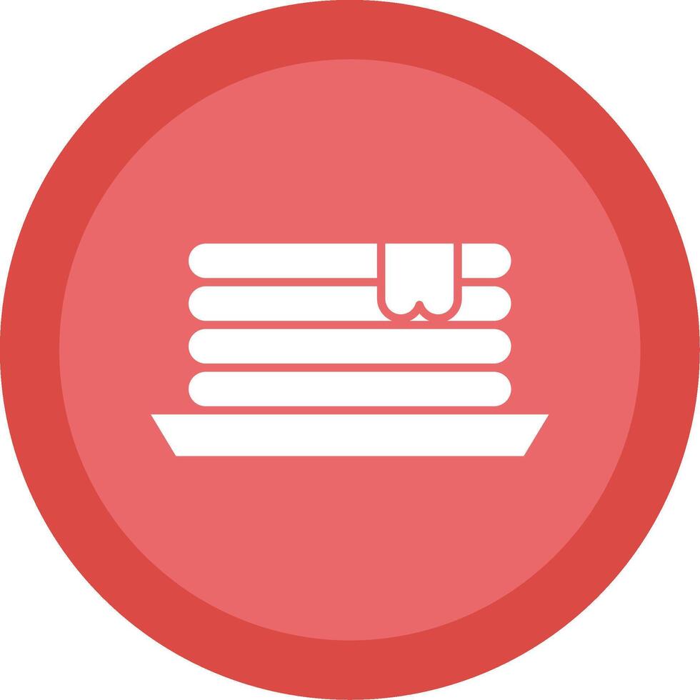 Pancake Glyph Multi Circle Icon vector