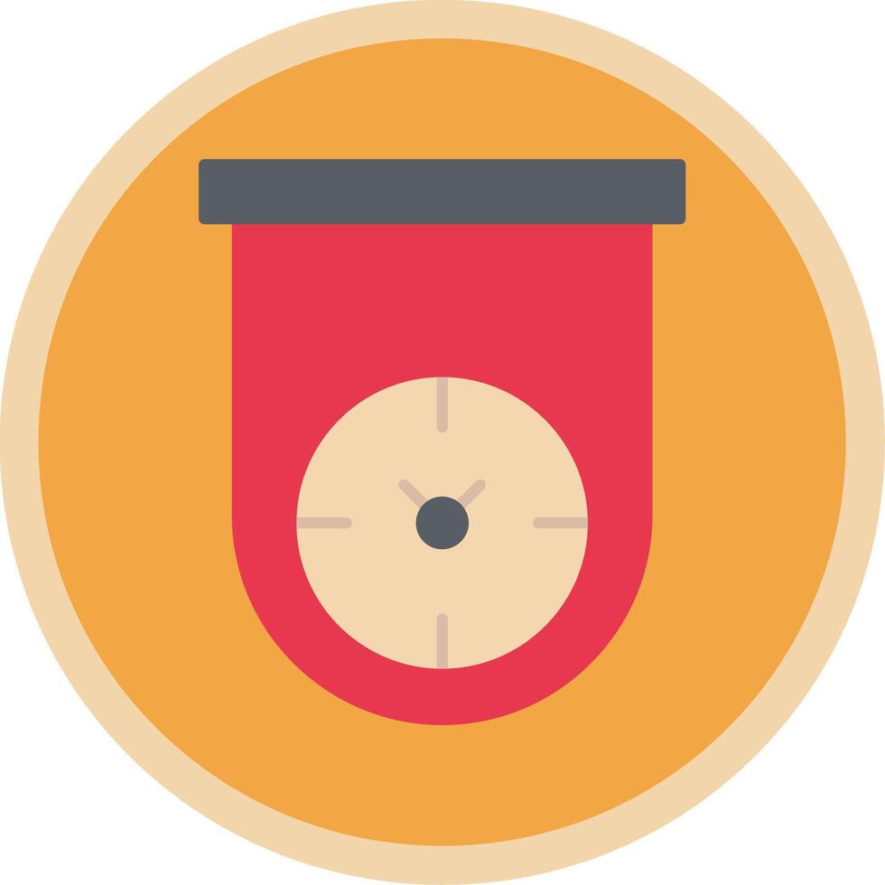 Kitchen Timer Flat Multi Circle Icon vector