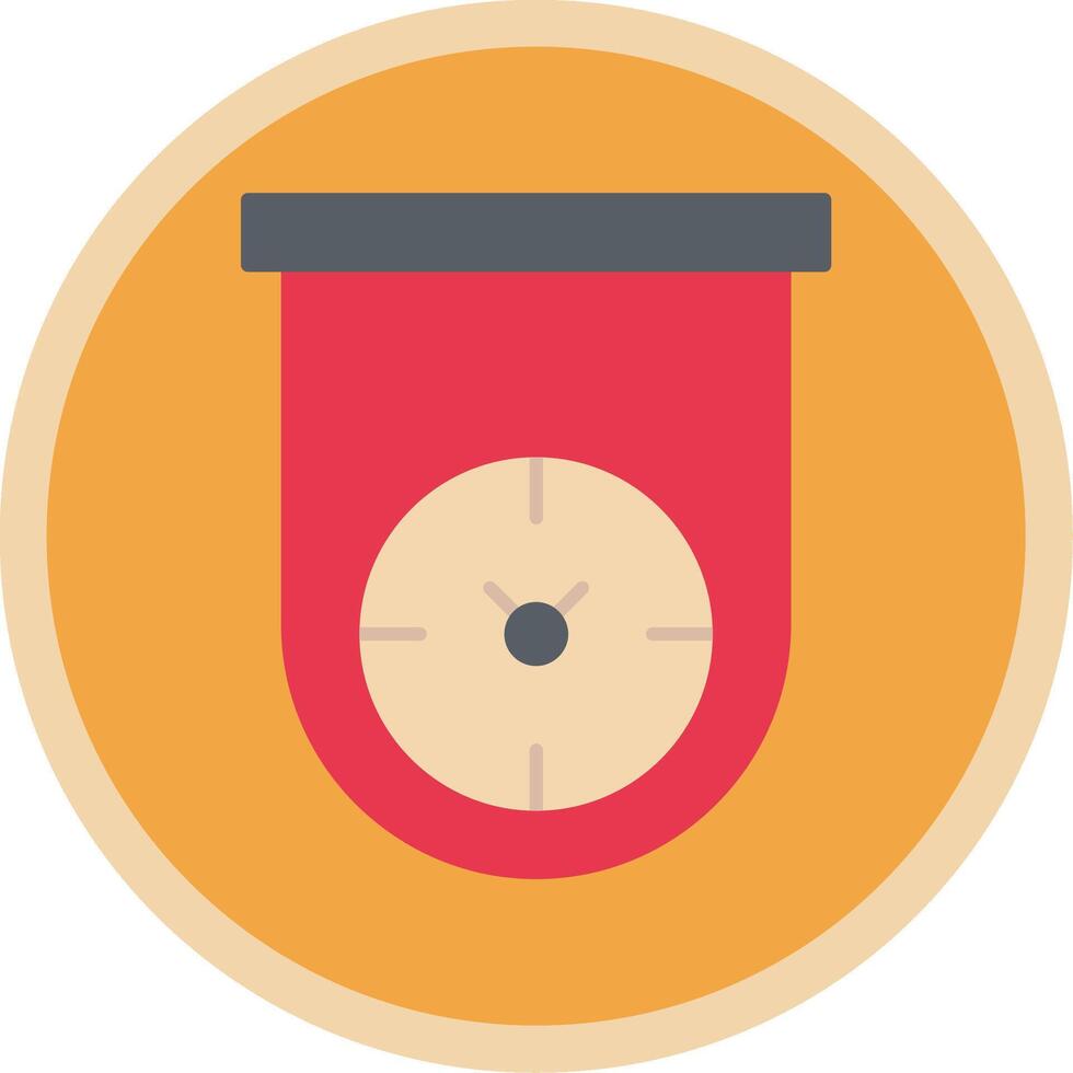 Kitchen Timer Flat Multi Circle Icon vector