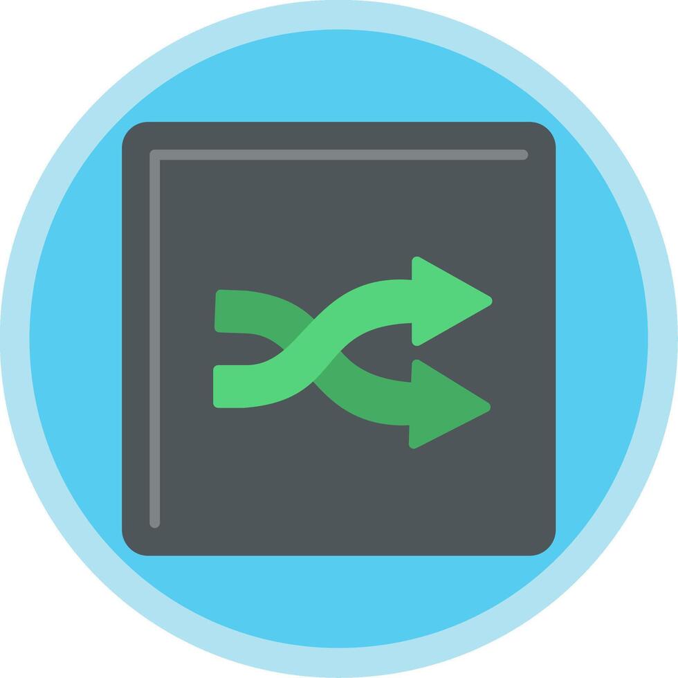 Shuffle Flat Multi Circle Icon vector