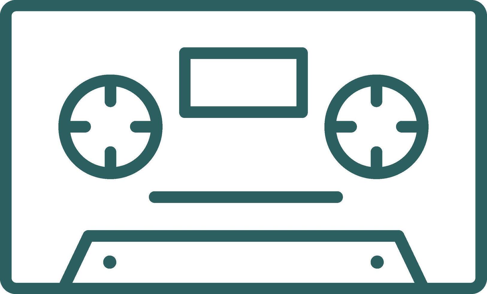 Cassette Line Gradient Round Corner Icon vector