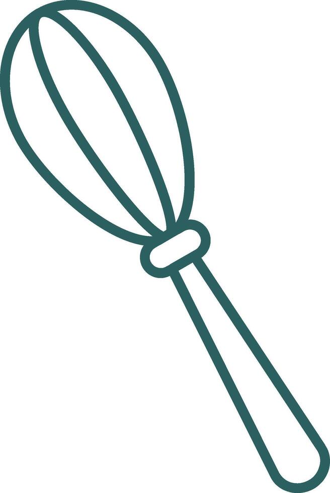 Whisk Line Gradient Round Corner Icon vector