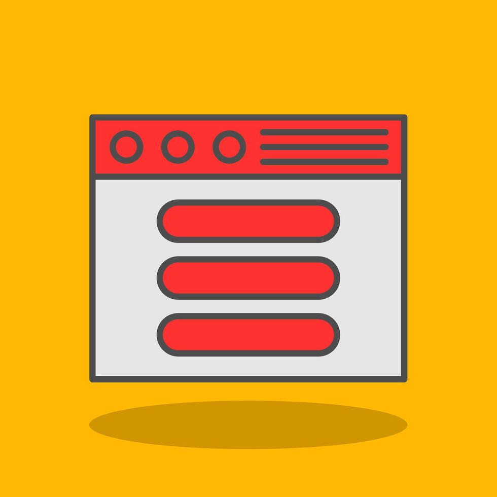 Process Filled Shadow Icon vector