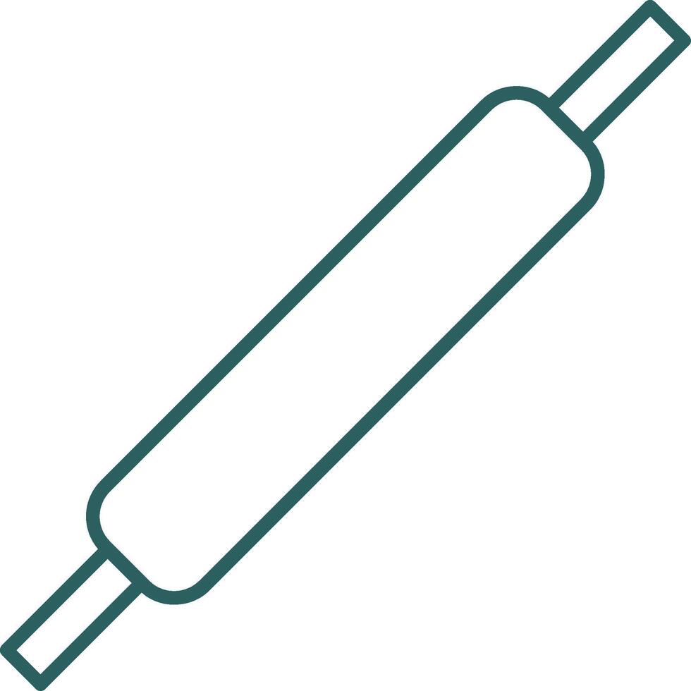 Rolling Pins Line Gradient Round Corner Icon vector