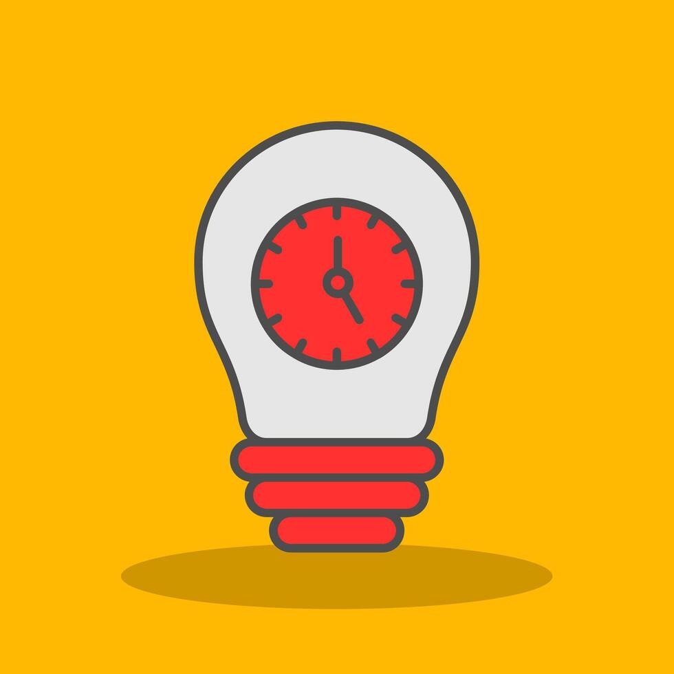 Time Management Filled Shadow Icon vector