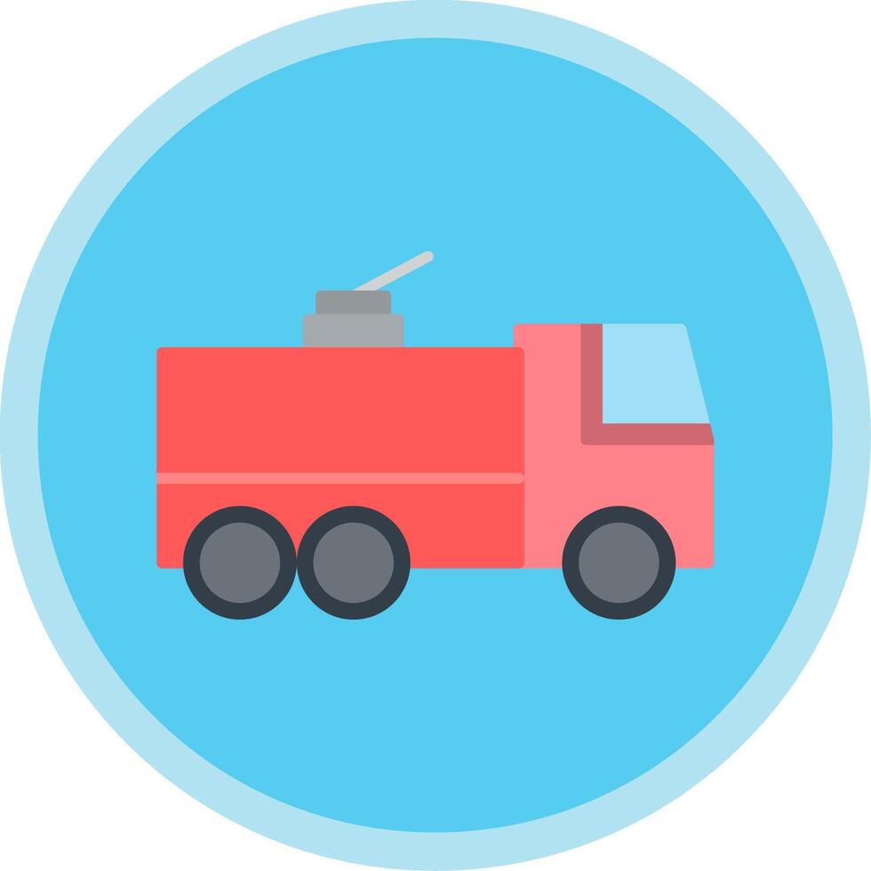 Fire Truck Flat Multi Circle Icon vector