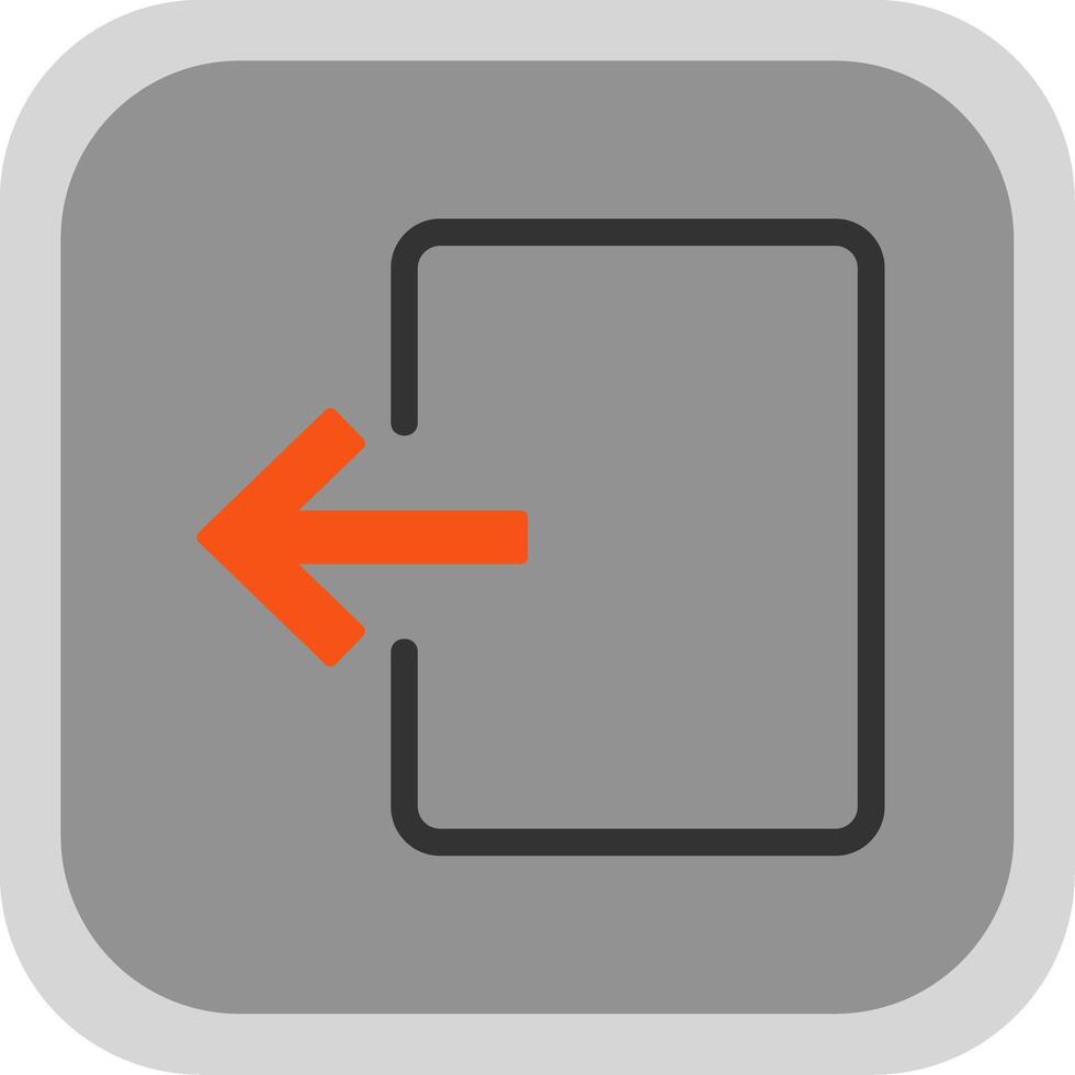 Exit Door Flat Round Corner Icon vector