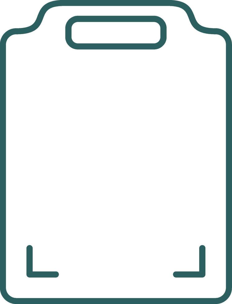 Cutting Board Line Gradient Round Corner Icon vector