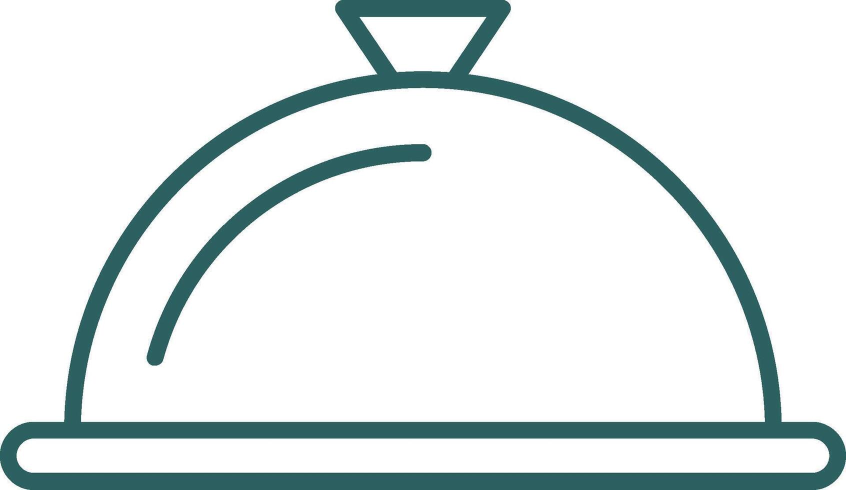 Serving Dish Line Gradient Round Corner Icon vector