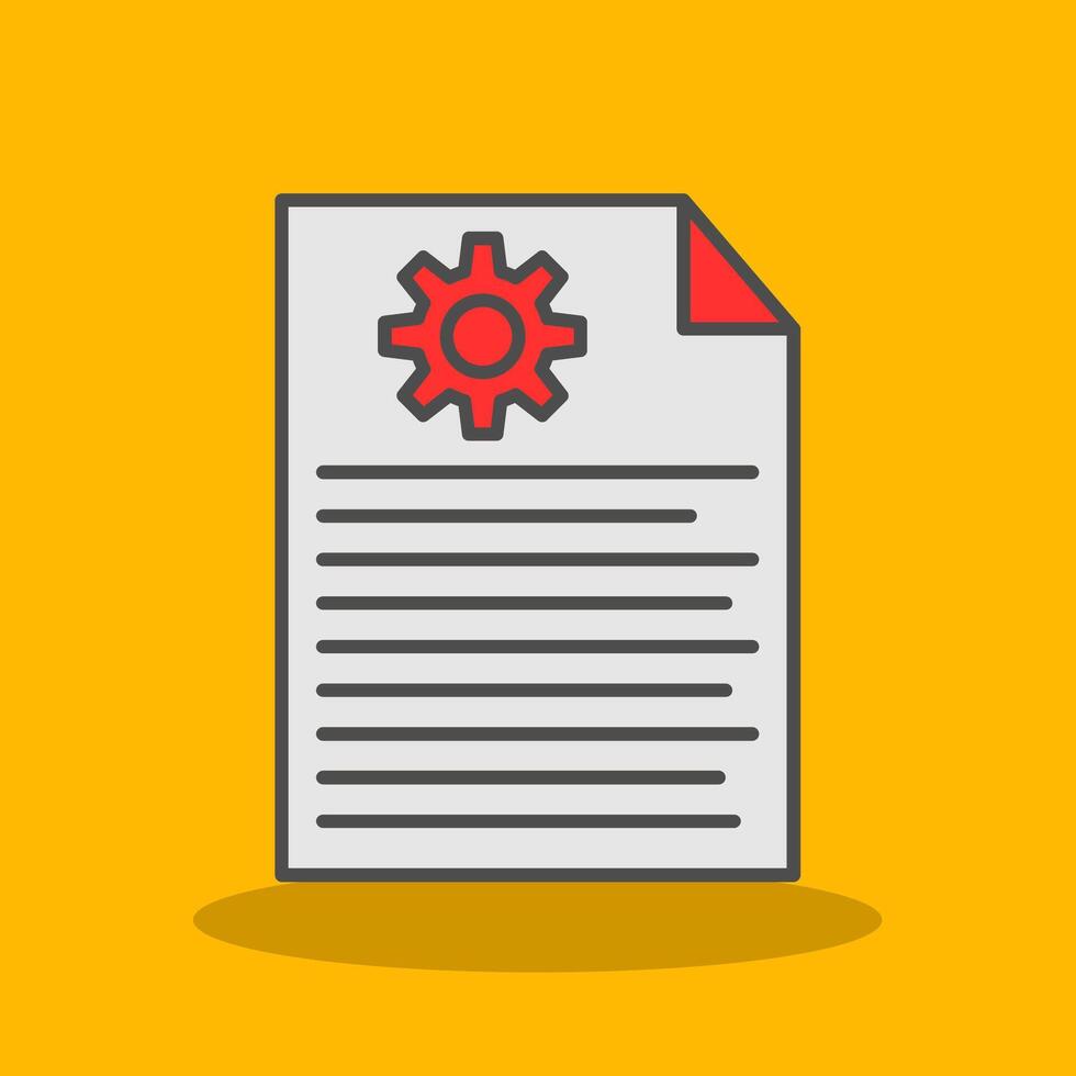 Report Filled Shadow Icon vector