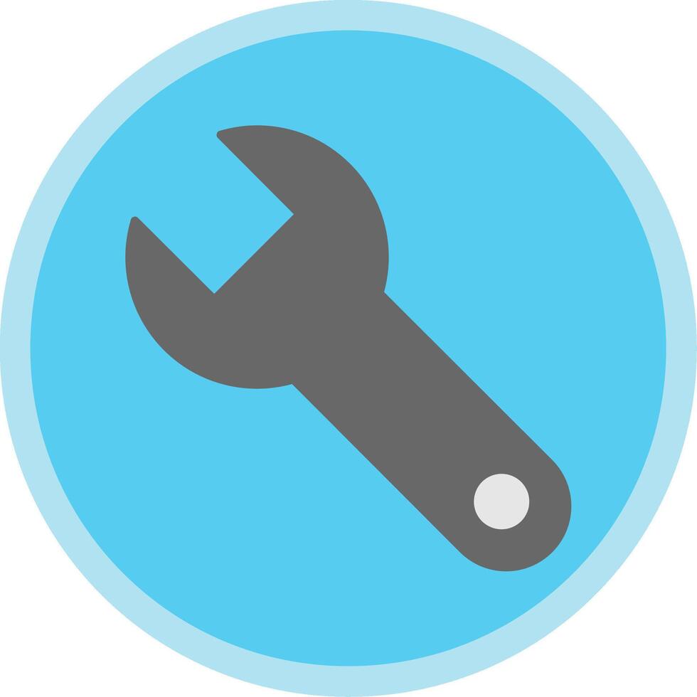 Wrench Flat Multi Circle Icon vector