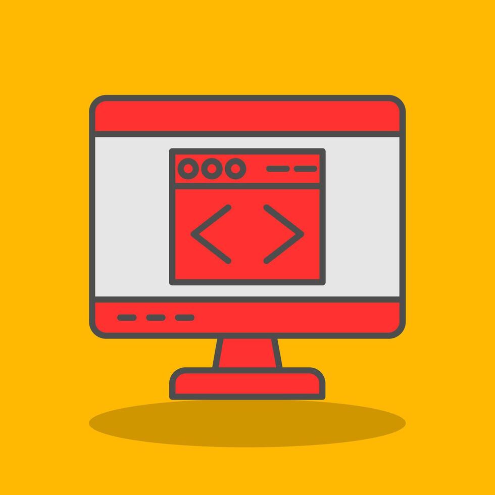 Web Filled Shadow Icon vector