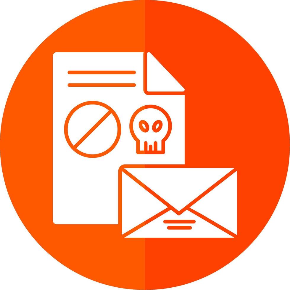 Spam Glyph Red Circle Icon vector