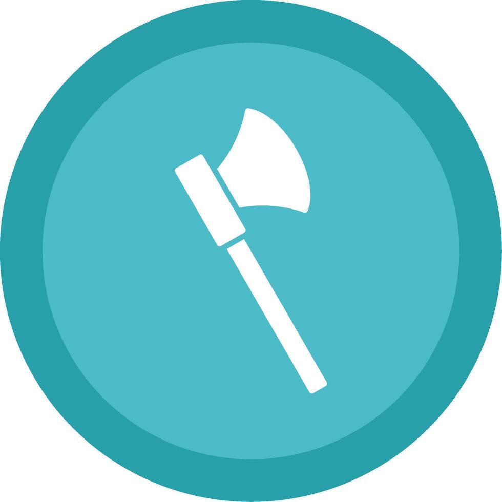 Axe Glyph Multi Circle Icon vector