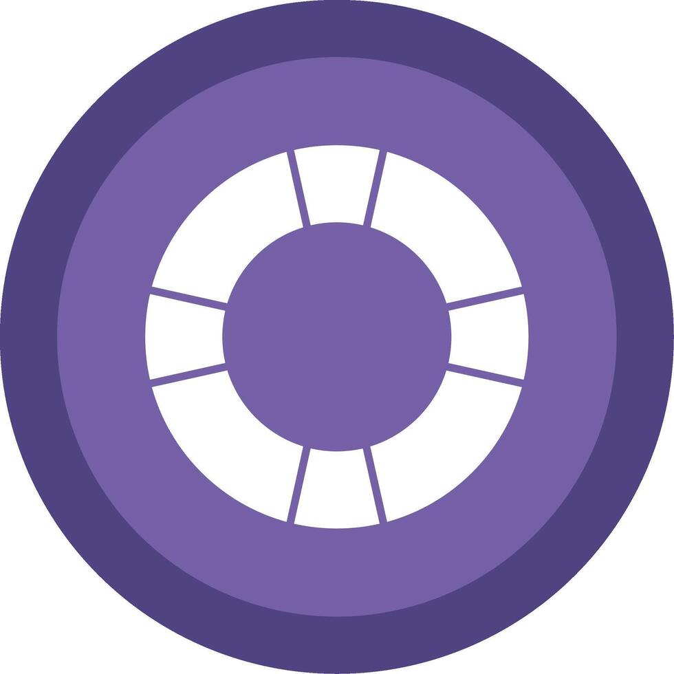 Life Saver Glyph Multi Circle Icon vector
