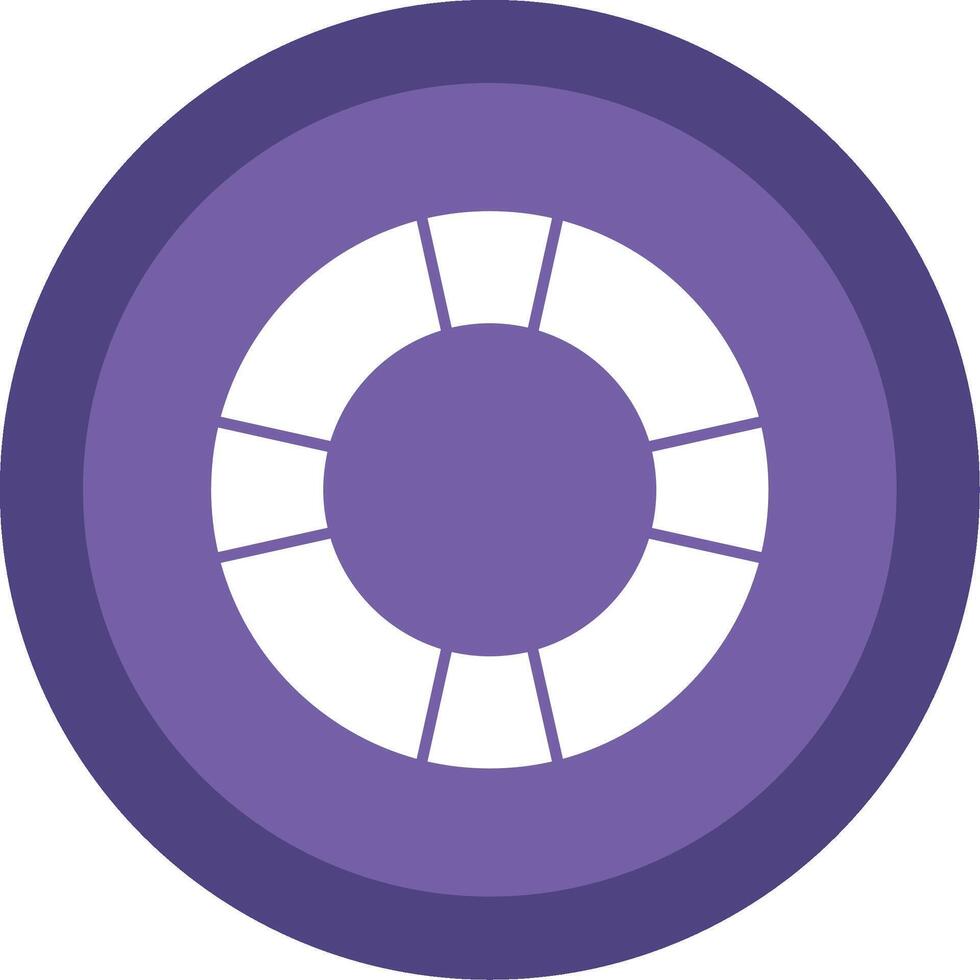 Life Saver Glyph Multi Circle Icon vector