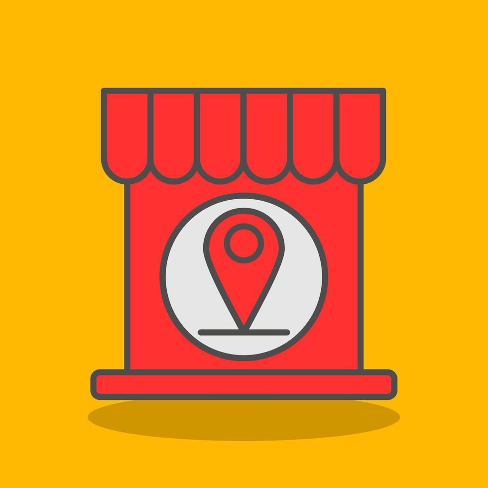 Adress Filled Shadow Icon vector