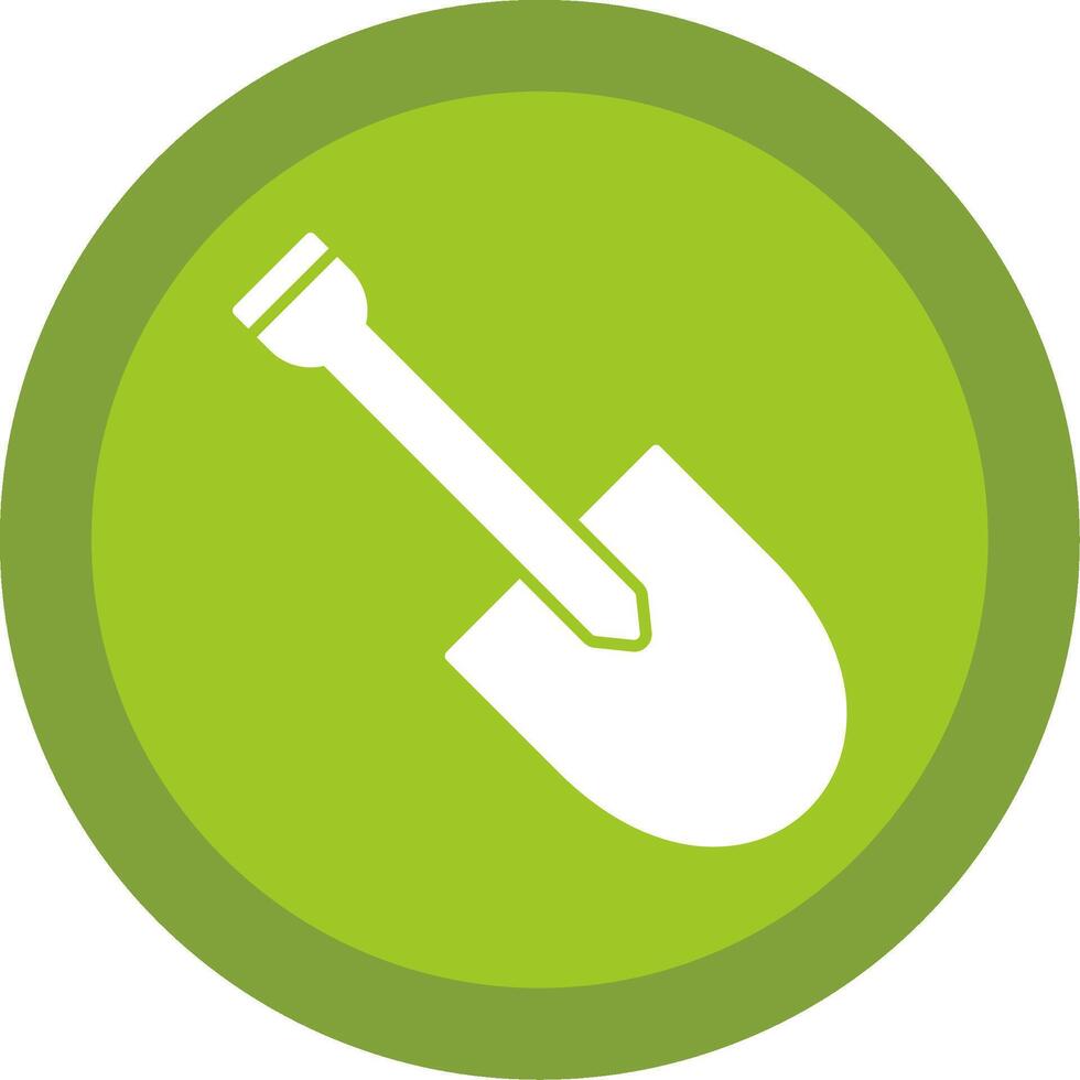 Shovel Glyph Multi Circle Icon vector