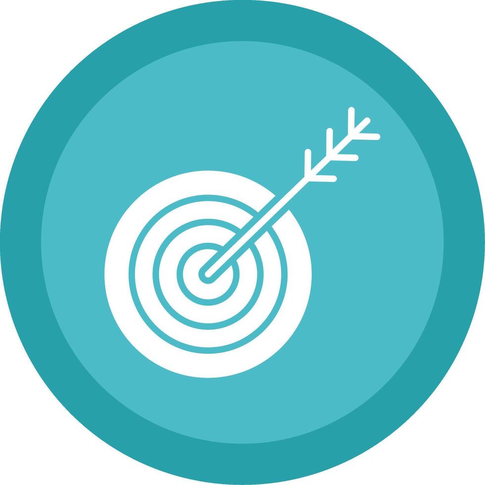 Goal Glyph Multi Circle Icon vector