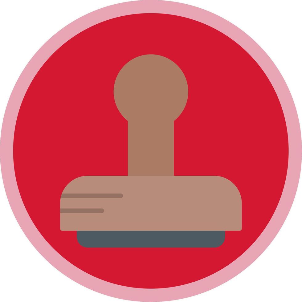 Stamp Flat Multi Circle Icon vector