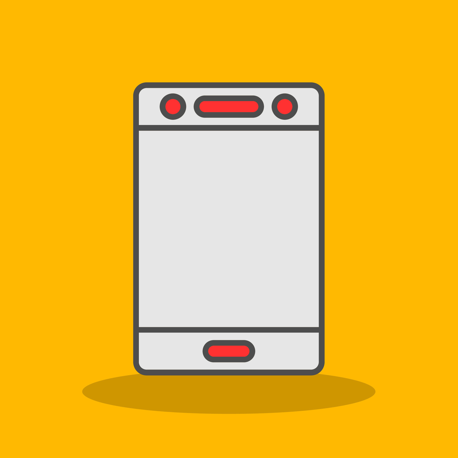 Mobile Filled Shadow Icon 42991934 Vector Art at Vecteezy