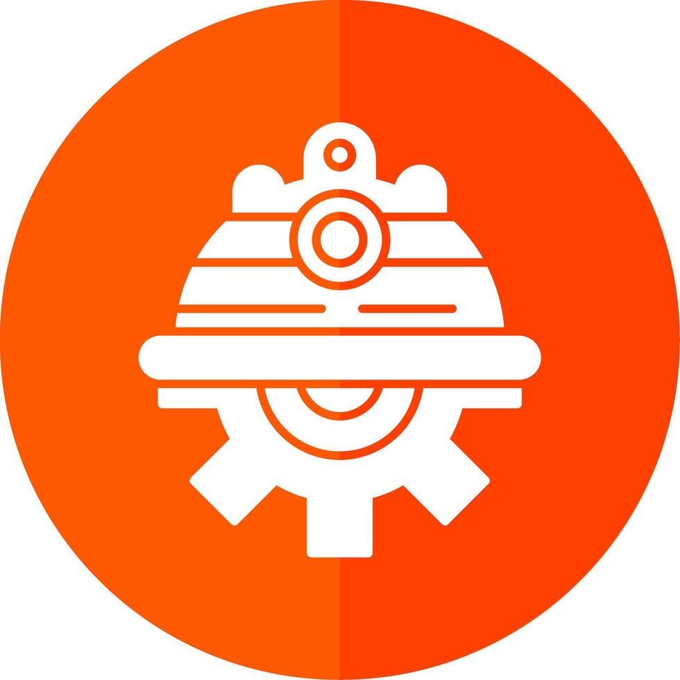 Engineer Glyph Red Circle Icon vector