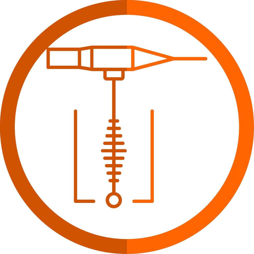 soldadura línea naranja circulo icono vector