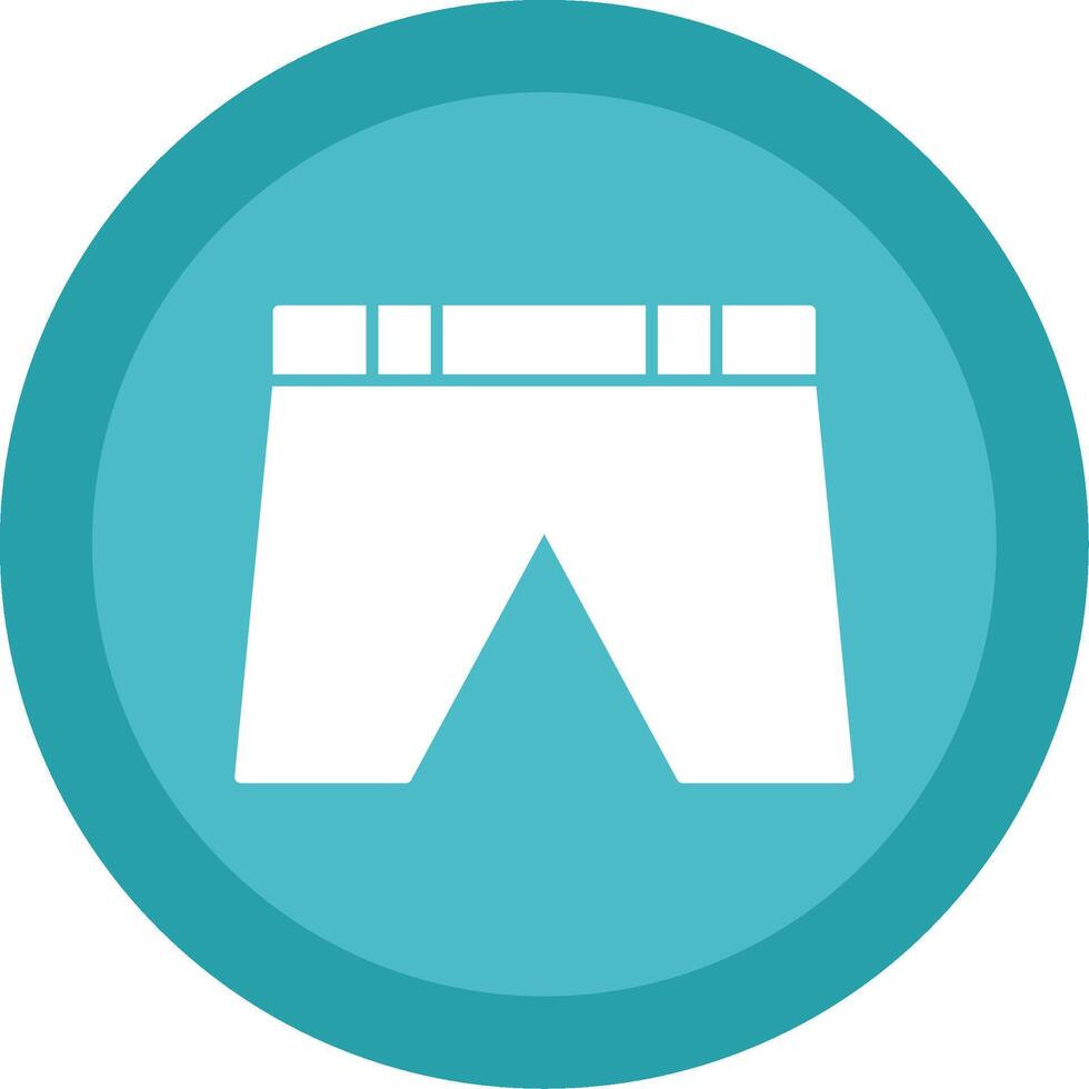 Shorts Glyph Multi Circle Icon vector