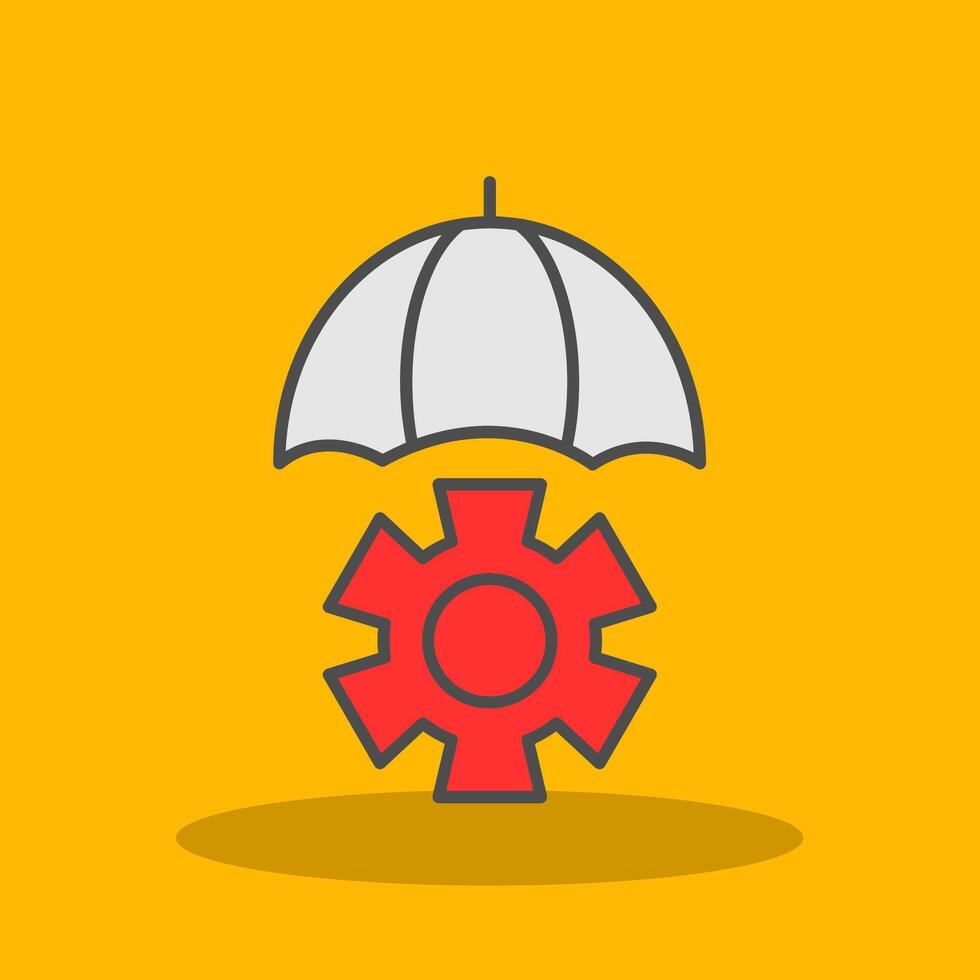 Risk Management Filled Shadow Icon vector