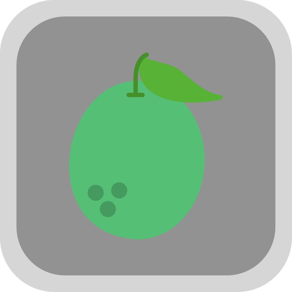 pomelo Flat Round Corner Icon vector