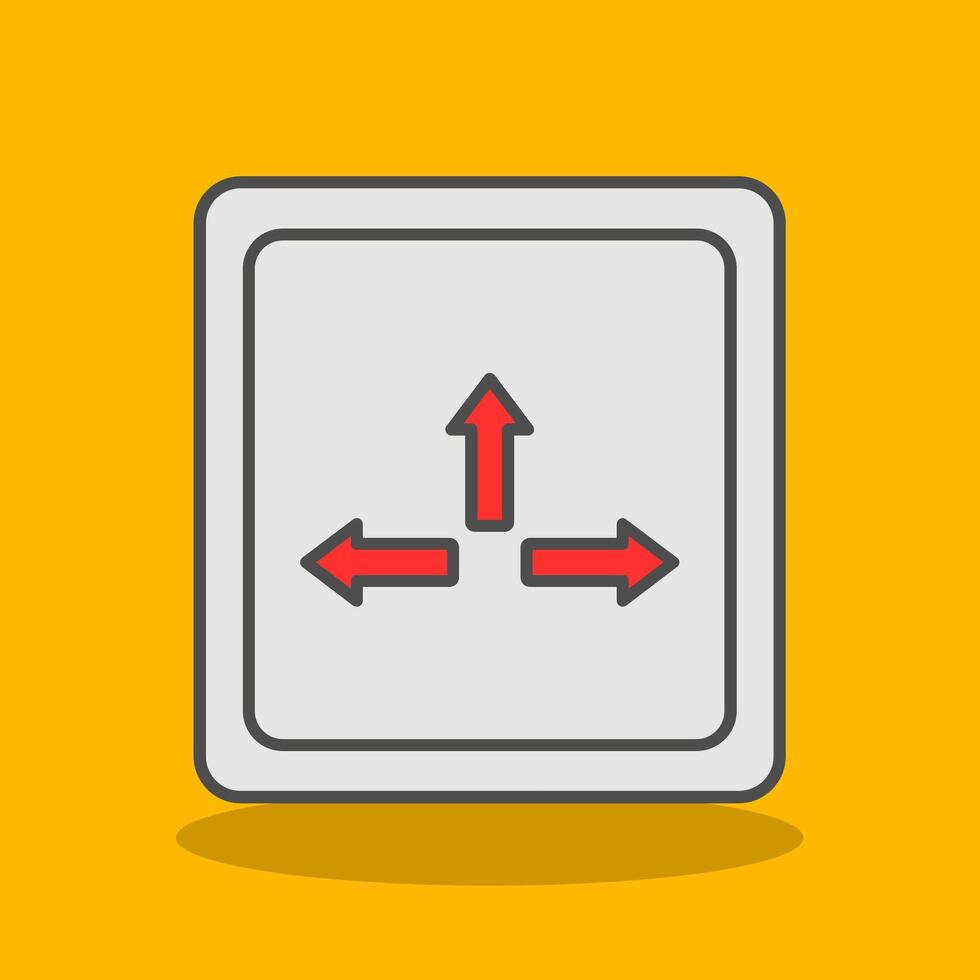 Resize Filled Shadow Icon vector